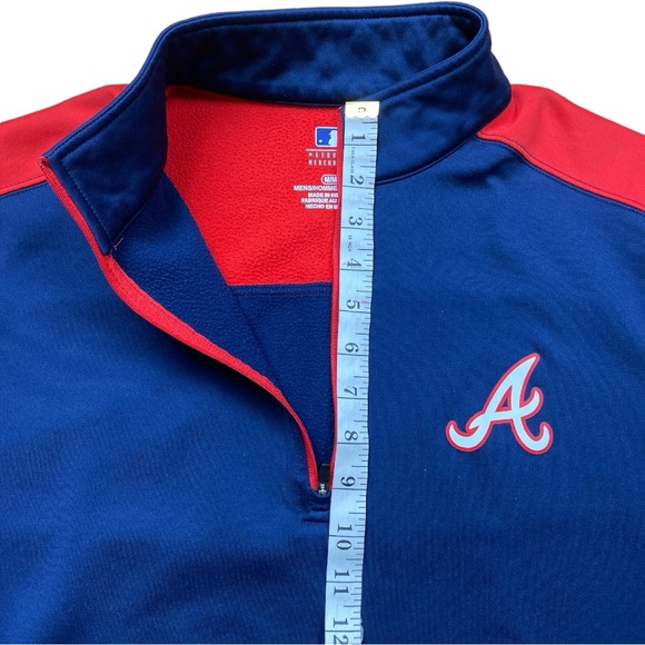 MLB Genuine Merchandise Men's Atlanta Braves 1/4 Zip Pullover Sweater Sz Medium - Picture 14 of 14